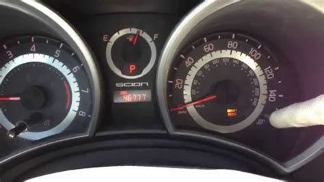 It is illuminated on the instrument cluster as MAINT REQD. To reset the 2014 Scion tC maintenance light you can follow these instructions after an oil change service: 1. Turn the ignition to run (one position before starting the engine). 2. Select trip meter A reading by using the trip meter button and then turn the ignition off. 3. While .... 