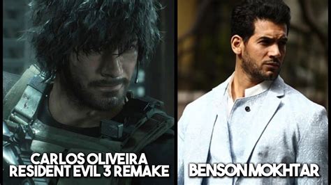 Resident evil 3 remake carlos face model.  Model rigged original bones...