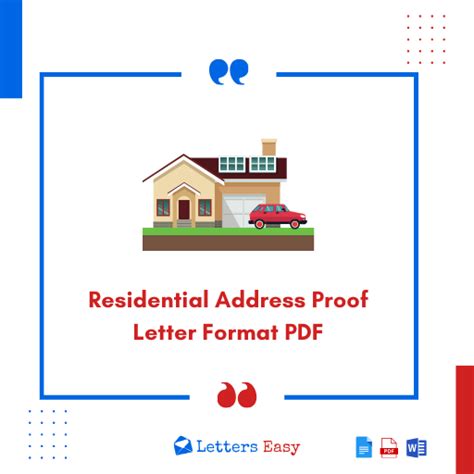 Residential Address Proof Letter Format PDF Check 23+Examples