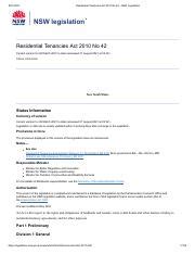 Residential Tenancies Regulation 2010 - NSW legislation