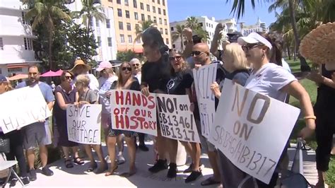 Residents oppose proposed Florida legislation that puts historic Miami Beach buildings at risk of demolition