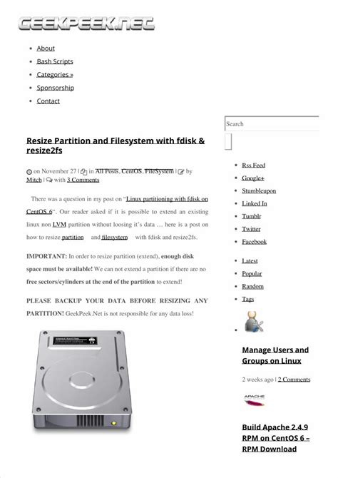 Resize Partition and Filesystem with fdisk & resize2fs