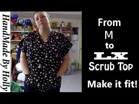 Resize Scrub Top MAKE IT BIGGER! M to XL - YouTube