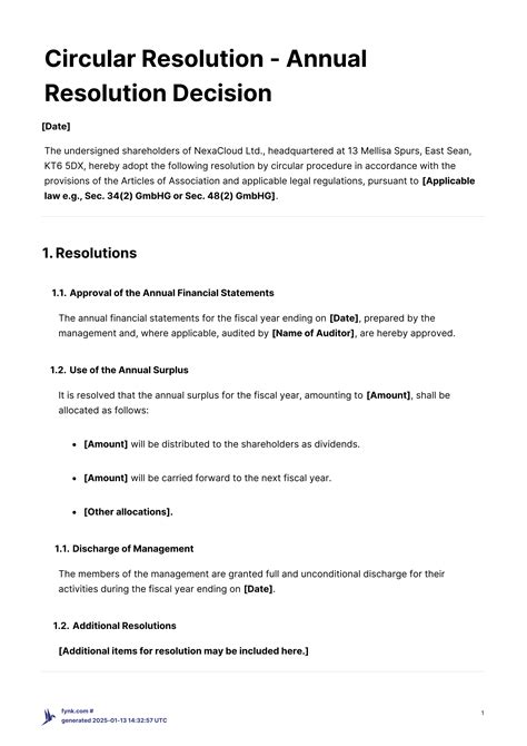 Resolution Email Circular By