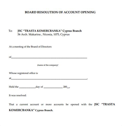 Resolution Letter Format