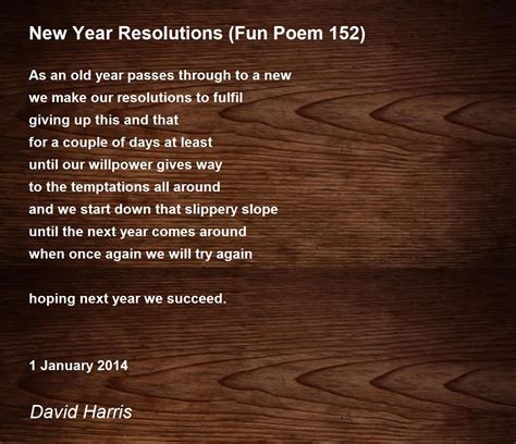 Resolution Poems
