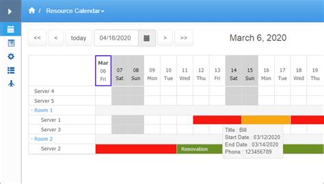 Resource Calendar template for PHPRunner, and ASPRunnerPro