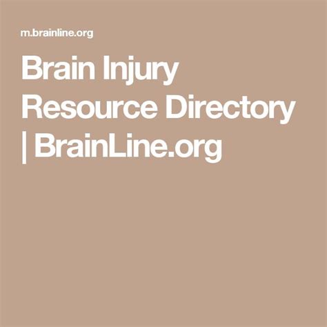 Resource Directory for GA BrainLine