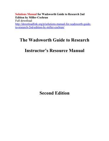 Resource center instant access code for miller cochranrodrigos the wadsworth guide to research. - Panasonic th 50pe8u service manual repair guide.