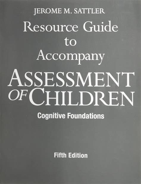 Resource guide to accompany assessment of children cognitive foundations 5th. - Manuale di servizio per elettroutensili stihl ms 192 t.