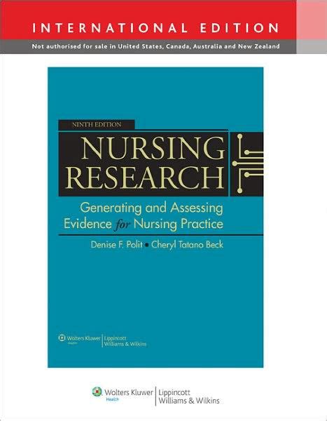 Resource manual for nursing research generating and assessing evidence for nursing practice 9th ninth edition. - Manual de entrenamiento del ciclista bicolor.