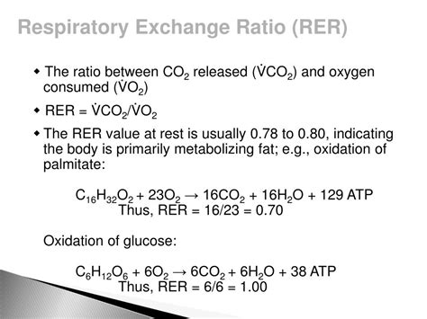 Respiratory Exchange Ratio