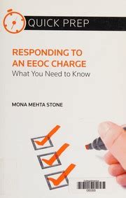 Download Responding To An Eeoc Charge What You Need To Know Quick Prep By Mona Mehta Stone