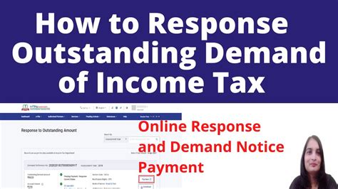 Response Outstanding Demand on New Income Tax Portal - YouTube