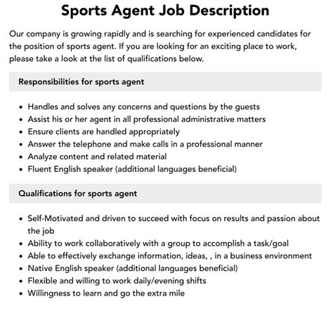 Responsibilities of a Sports Agent Work - Chron.com