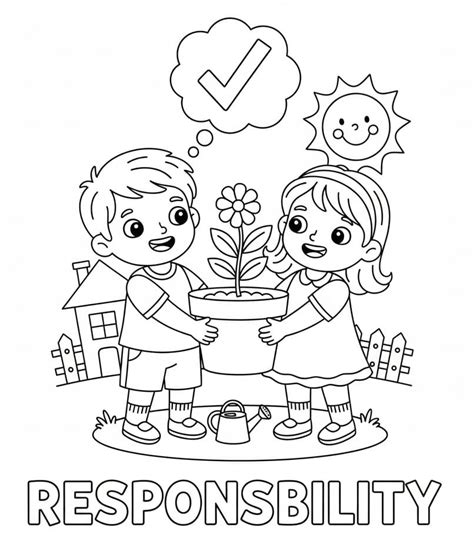 Responsibility Coloring Page