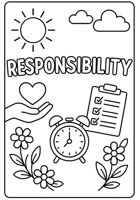 Responsibility Coloring Pages
