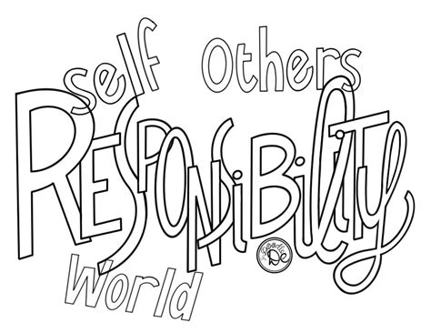 Responsibility Coloring Pages Coloring Home