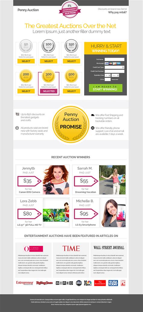 Responsive Bootstrap Auction Website Template On Behance