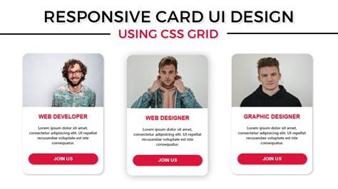 Responsive Cards Using CSS Grids YouTube