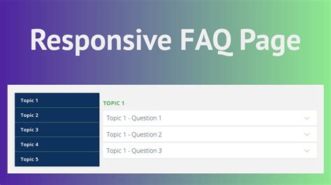 Responsive FAQ Template made with html, css & javascript YouTube