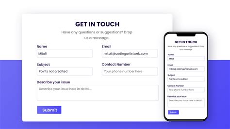 Responsive Form Without Media Queries Coding Artist