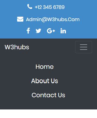 Responsive Navbar In Bootstrap 4 W3hubs Com