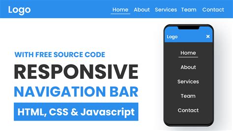 Responsive Navigation Bar Using HTML CSS & JavaScript. 