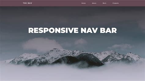 Responsive Navigation Bar using HTML CSS and Javascript YouTube