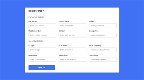 Responsive Registration Form In HTML And CSS Source Code [ 8+ Elements
