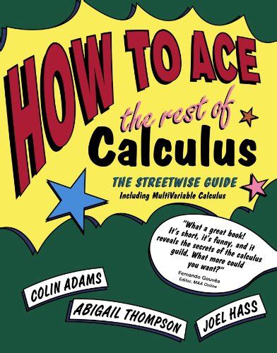 Rest Of Calculus The Streetwise Guide Including Multi Variable Calculus