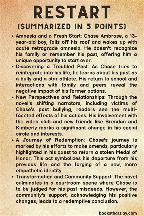 Restart summary chapter 2.  The Restart Community Note includes chapter-by-chapt...