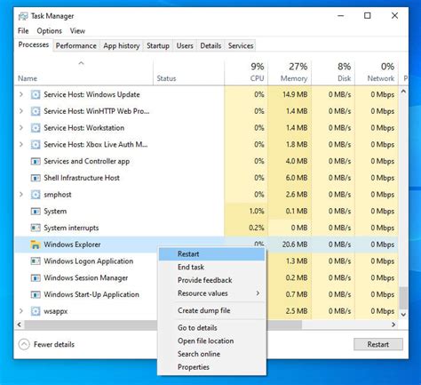 Restart windows explorer.  Re-register the Windows Spotlight Service If taskbar, St...