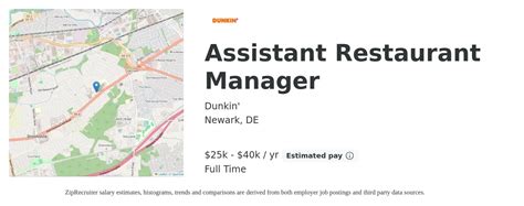 Restaurant Manager Job in Meredith, NH - Dunkin