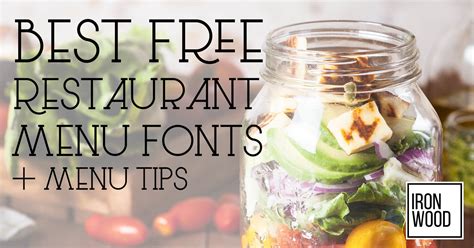 Restaurant Menu Fonts For Free + Menu Tips How To Create Your Menu