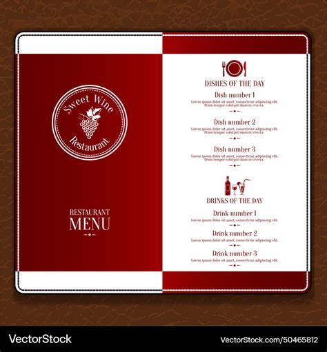 Restaurant Menu Template Royalty Free Vector Image