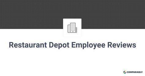 Restaurant depot employee reviews. Reviews from Restaurant Depot employees in St. Louis, MO about Job Security & Advancement Find jobs. Company reviews. Find salaries ... Upload your resume. Sign in. Sign in. Employers / Post Job. Start of main content. Restaurant Depot. Happiness rating is 48 out of 100 48. 2.9 out of 5 stars. 2.9. Follow. Write a review. Snapshot; Why … 