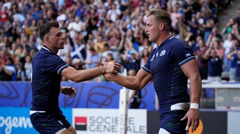 Rested Scotland run away from Tonga 45-17 at the Rugby World Cup and stay in contention