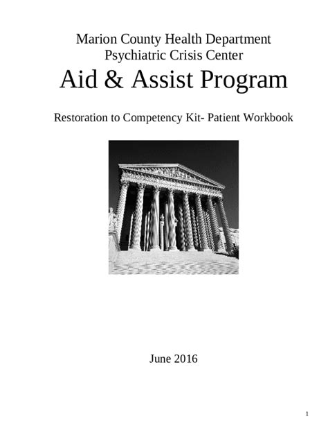 Restoration to Competency Kit- Patient Workbook