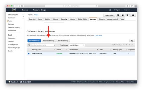 Restore dynamodb backup to existing table.  Understand the backup and r...