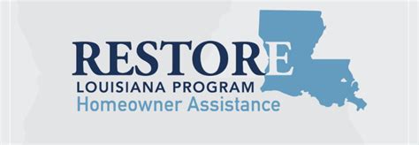 Restore la.gov. Apply for grant funding to repair or reimburse your home damaged by hurricanes or storms. The deadline is Oct. 31, 2023. Visit restore.la.gov for more … 