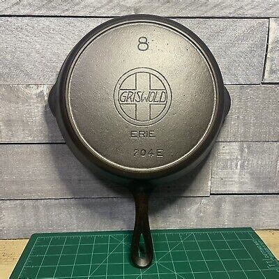 Restored Griswold #8 Cast Iron Skillet Slant Logo 704 "E", Some