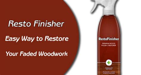 However, one easy way to restore your faded woodwork is with Resto Finisher! Resto Finisher is an all-in-one solution that restores the natural beauty of your wood while protecting it from everyday dirt and dust. It comes in both a liquid form and an aerosol foam, so you can choose the option that best suits your needs.. 