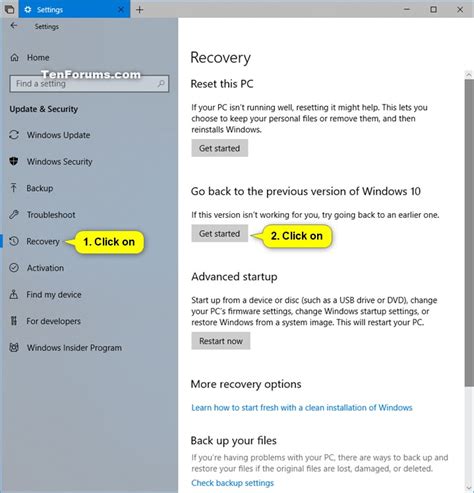 Restoring from backintime.  Find out how to reset your PC, go back to a previous version o...