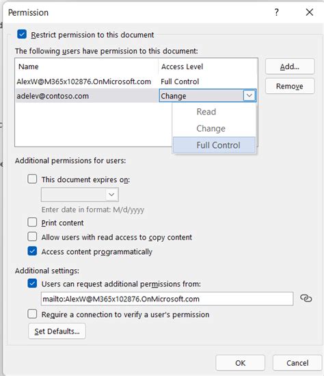 Restrict access to documents with Information Rights …