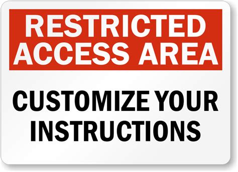 Restricted Access Signs - MySafetySign.com