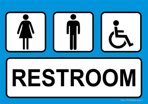 Restroom Signage Printable
