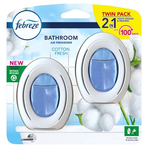 Restroom air fresheners. Automatically freshens air in restrooms for round-the-clock odor control. One can lasts up to 180 days . Battery gauge and refill indicator. Set to spray in 1 to 60 minute intervals. Uses 2 D Batteries sold separately.ULINE offers over 41,000 boxes, plastic poly bags, mailing tubes, warehouse supplies and bubble wrap for your storage, packaging, or shipping supplies. 