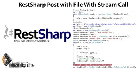 Restsharp upload file stream.  To post this data to the Webservice, im usin...