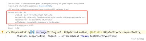 Resttemplate exchange get example with path parameters. toUri (), String.  Below...